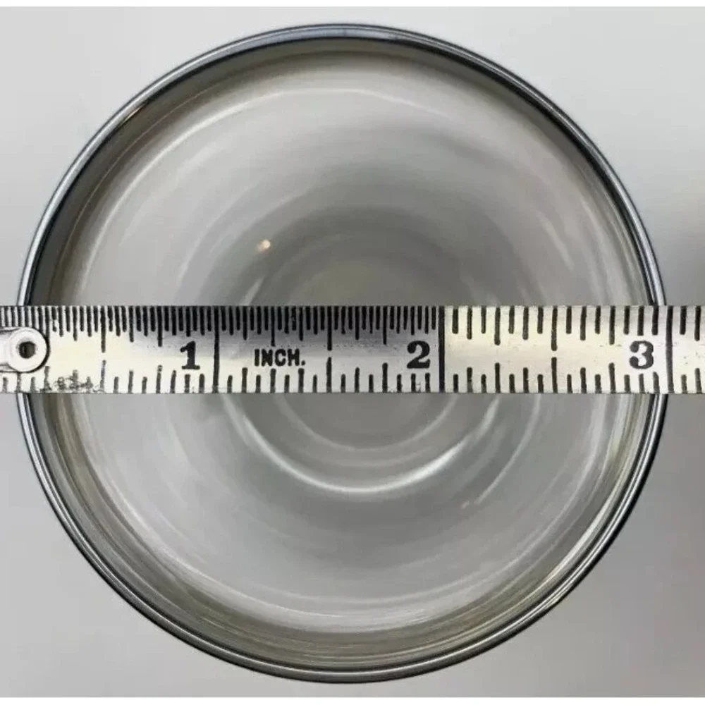 Chrome Silver Fade Fine Barware Glasses - 4 Roly-Poly Set - Mid-Century Stunning